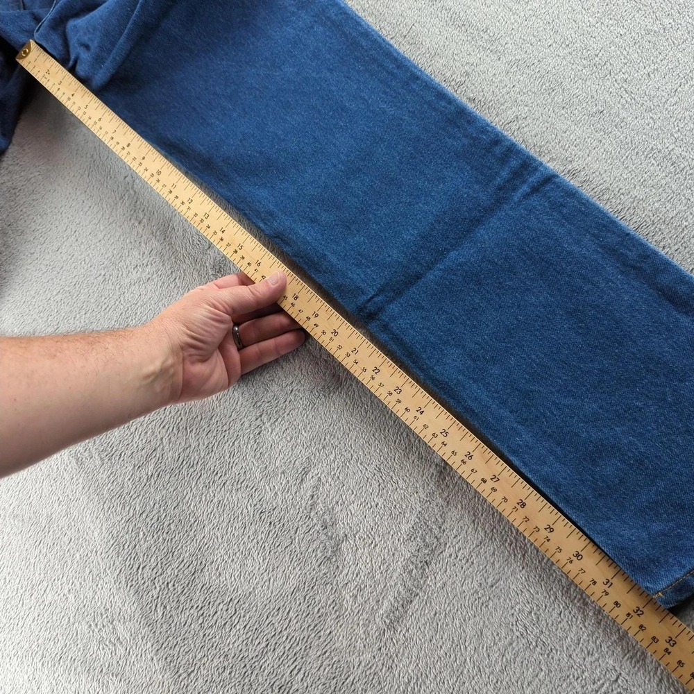 Vintage 80s Levi's Jeans Mens 33x32 Blue Dark Wash Slim Straight Made Canada - Picture 10 of 12